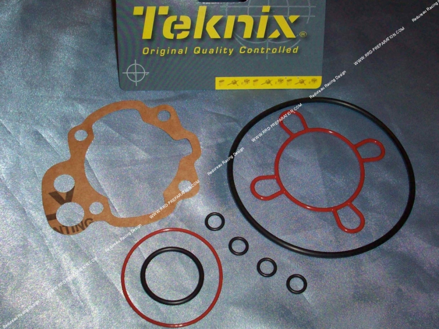 Original aluminum and cast iron TEKNIX high engine seal pack on minarelli am6 euro 1 & 2