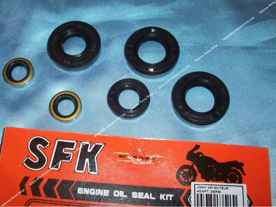 Complete set of CGN by SFK oil seals for DERBI euro 3 engine