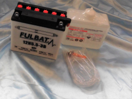 Batterie FULBAT 12N5.5-3B 12v 5.5A (acide avec entretien) pour moto, mécaboite, scooters...