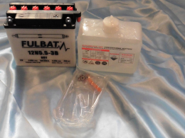 Batterie FULBAT 12N5.5-3B 12v 5.5A (acide avec entretien) pour moto, mécaboite, scooters...
