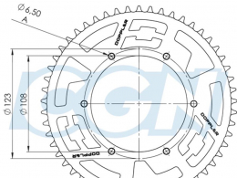 Couronne 53 dents en 420 DOPPLER pour DERBI SENDA DRD SM, GPS...