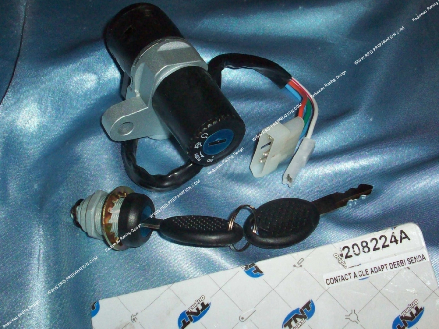 Interruptor / cerradura de maletero con 2 llaves TNT Original para mécaboite DERBI SENDA después de 2003