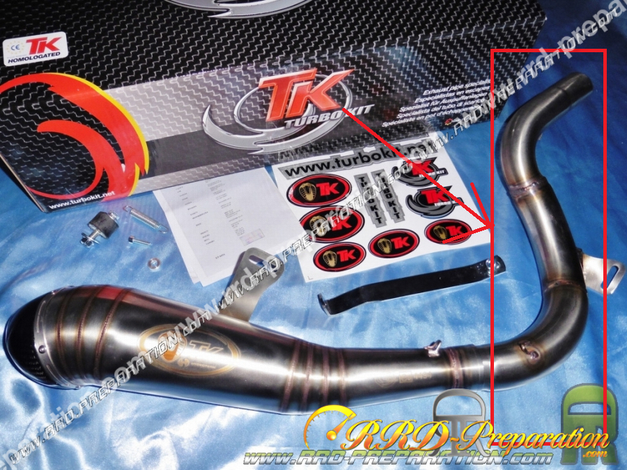 Raccord de rechange TURBOKIT pour TK GP KTM DUKE 125 et 200cc 4T de 2011 à 2016