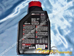 Huile moteur 100% synthèse MOTUL BIO 2T pour tondeuse, motoculteur, tronçonneuse...