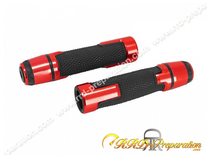 Revêtement de poignée antidérapant AVOC avec embouts de guidon anodisé noir, rouge ou bleu pour moto YAMAHA 700 MT-07 Revêtement de poignée antidérapant AVOC avec embouts de guidon anodisé noir, rouge ou bleu pour moto YAMAHA 700 MT-07