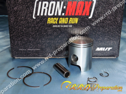 Piston bi-segment MVT pour kit haut moteur fonte MVT IRON MAX Ø40 avec culasse rouge pour mécaboite 50 MINARELLI AM6