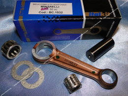 Biela de cigueñal reforzada ITALKIT tamaño original am6 (Longitud 85mm, muñequilla Ø16mm, eje 12mm) para motor mécaboite minare