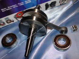 Crankshaft + Celeron bearings ITALKIT COMPETITION FACTORY stroke 39mm (Ø20mm silks) for mécaboite minarelli am6 engine