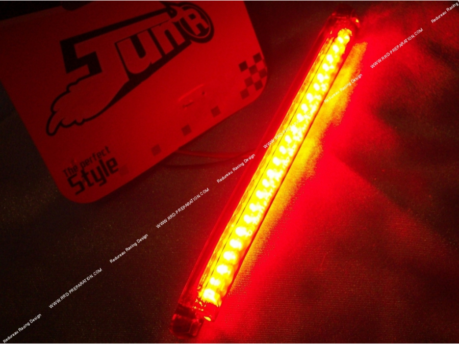 Feu arrière barrette à leds TUN’R transparent universel (mécaboite, scooter, mob)