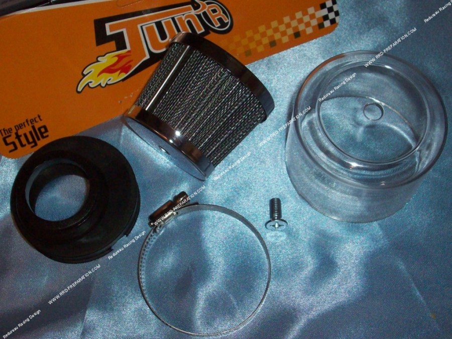 Filtro de aire <span translate="no">K&N</span> TUN'R Racing tipo bocina rejilla derecha con campana protectora para carburador S