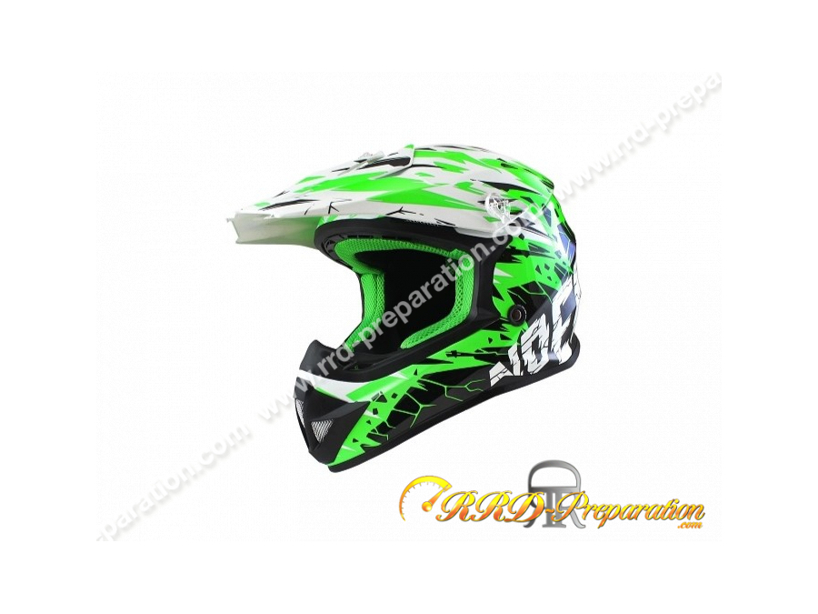 Casque ENFANT CROSS NO END CRACKED Vert