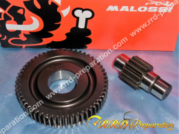 Transmission secondaire 15 / 55 allongée MALOSSI pour scooter DERBI, PIAGGIO DIESIS, APRILIA SCARABEO, ZIP, VESPA 50 4T...