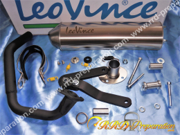 Pot d'échappement TURBO LEOVINCE SPORT pour scooter 50 4T GY6, KYMCO PEUGEOT, BAOUTIAN, DEALIM...