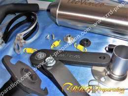 Pot d'échappement TURBO LEOVINCE SPORT pour scooter 50 4T GY6, KYMCO PEUGEOT, BAOUTIAN, DEALIM...