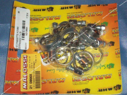 10 abrazaderas de acero inoxidable MALOSSI L. 5 mm d. Mangueras de 11 a 19 mm, tubo...