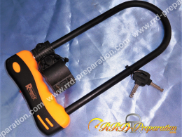 Padlock, orange and black...
