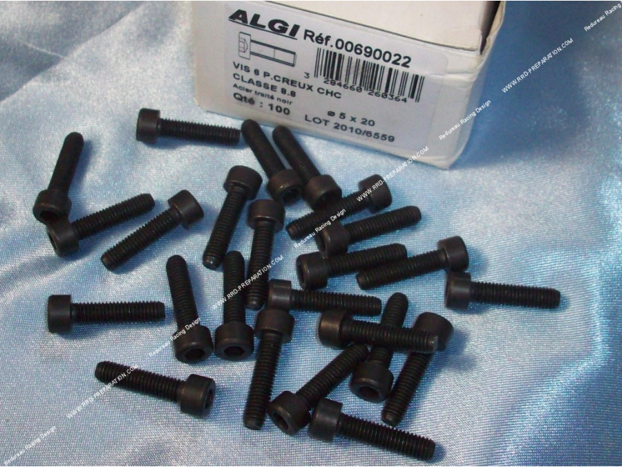 Tornillos ALGI con hexágono interior acero negro medidas y Ø a elegir para motor, chasis, ...