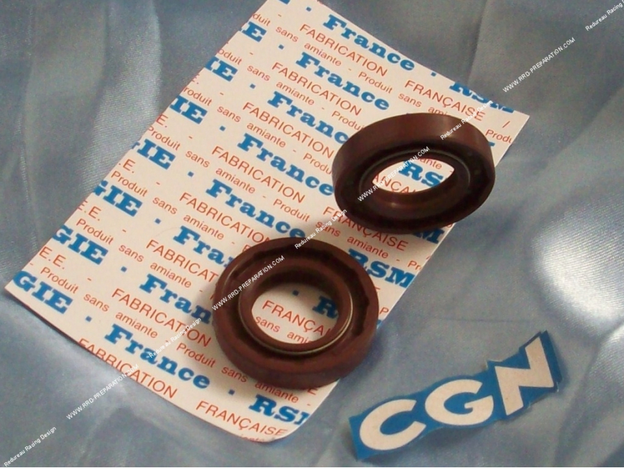 Pair of 2 spy seals (spi seal) CGN crankshaft viton competition for mécaboite engine DERBI euro 1, 2 & 3