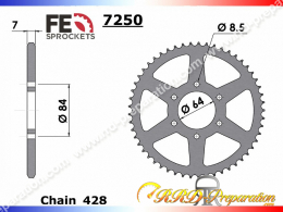 Couronne 44 à 53 dents en 428 FRANCE EQUIPEMENT pour moto SUZUKI 125, DR, DF, TS