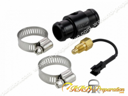 Adaptateur T sur durite avec sonde de température KOSO pour moto, scooter,  quad 14mm, 16mm, 18mm, 22mm