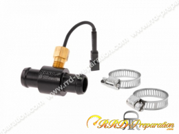 Adaptateur T sur durite avec sonde de température KOSO pour moto, scooter,  quad 14mm, 16mm, 18mm, 22mm