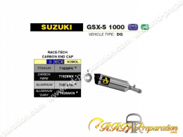 Silencieux ARROW RACE TECH pour collecteur ORIGINE ou ARROW pour Suzuki GSX-S 1000 / 1000 F de 2015 à 2020