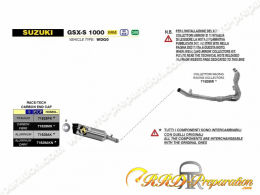 Ligne d'échappement ARROW RACE-TECH pour Suzuki GSX-S 1000 / 1000 F  de 2015 à 2020