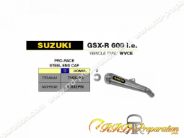 Silencieux d'échappement ARROW PRO-RACE pour SUZUKI GSX-R 600 i.e et GSX-R 750 i.e de 2006/2007