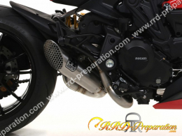 Silencieux d'échappement ARROW PRO RACE TITANIUM GRILLE avec raccord sur Ducati DIAVEL 1260 S 2019/2020