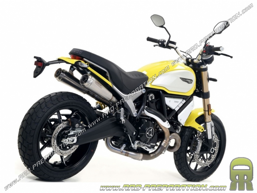 Pair of ARROW PRO RACE exhaust silencers for Ducati Scrambler 1100 2018