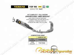 Ligne d'échappement complète ARROW COMPETITION WSS REPLICA pour YAMAHA YZF 600 R6 de 2017 à 2021