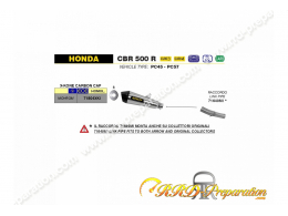 Silencieux avec raccord d'échappement ARROW X-KONE pour HONDA CB 500 F et CBR 500 R de 2013 à 2018 et CB 500 X de 2015 à 2016