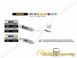 Kit silencieux d'échappement ARROW MAXI RACE-TECH pour HONDA CB 500 F et CBR 500 R de 2013 à 2018