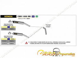 Silencieux d'échappement ARROW MAXI RACE-TECH pour moto HONDA CBR 1000 RR de 2004 à 2007