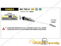 Silencieux d'échappement avec raccord ARROW X-KONE pour Honda NC 750 X de 2021 à 2022