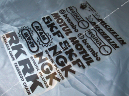 SPONSORS Stickers Black on transparent background 35 X 25cm