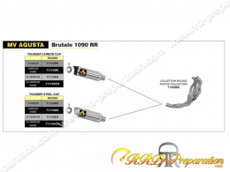 Ligne d'échappement complète ARROW THUNDER pour moto MV AGUSTA BRUTALE 1090RR, 920, 990R