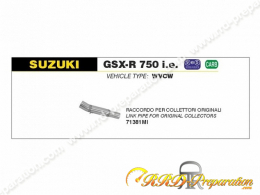 Raccord ARROW pour silencieux THUNDER pour collecteur d'origine sur SUZUKI GSX-R 600 i.e et GSX-R 750 i.e de 2008 à 2010
