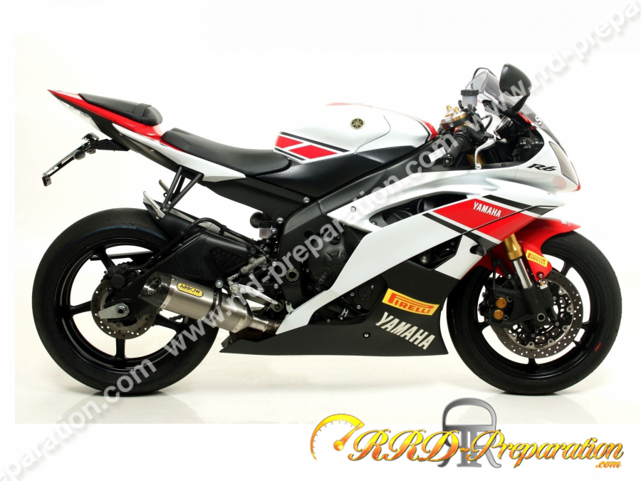 Ligne d'échappement complète ARROW THUNDER sur YAMAHA YZF 600 R6 de 2012 à 2016