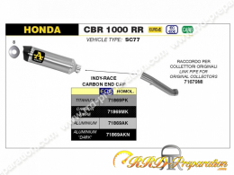 Silencieux d'échappement ARROW INDY-RACE avec raccord pour collecteur d'origine sur Honda CBR 1000 RR de 2017 à 2019