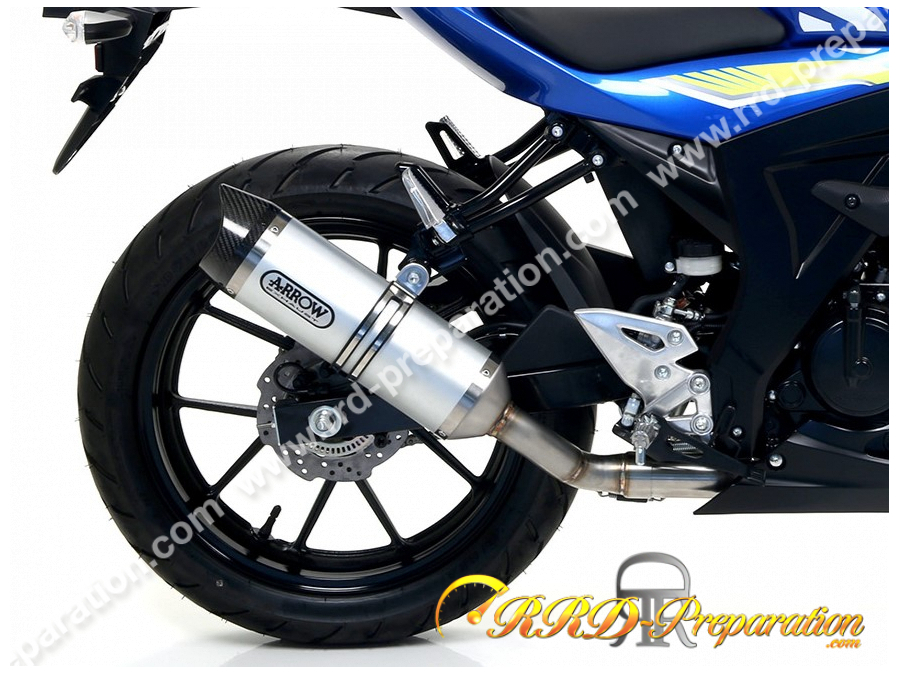 Silencieux d'échappement ARROW THUNDER pour collecteur ARROW pour Suzuki GSX-S et GSX-R 125 de 2017 à 2020