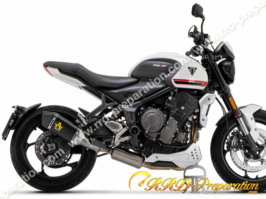 Ligne d'échappement ARROW VELOCE Aluminium Dark pour TRIUMPH TRIDENT 660 de 2021 à 2022