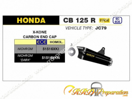 Silencieux d'échappement ARROW X-KONE pour HONDA CBR 125 R de 2018 à 2020