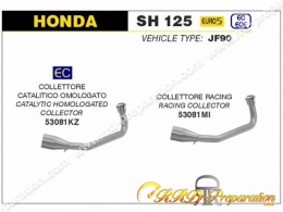 Collecteur ARROW URBAN MAXI SCOOTER Honda SH 125i et 150i de 2020 à 2022