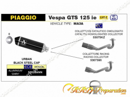 Ligne d'échappement complète ARROW URBAN pour PIAGGIO VESPA GTS 125 i.e 4T EURO 4 de 2017 à 2020