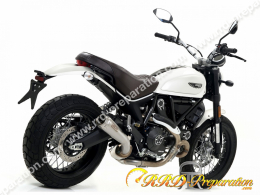 Kit silencieux ARROW PRO RACE avec raccord pour collecteur ORIGINE sur Ducati Scrambler 800 et 800 Café Tracer de 2017 à 2020