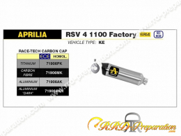 Silencieux ARROW RACE TECH pour APRILIA RSV4 1100 Factory de 2019/2020 et TUONO V4 1100 de 2017 à 2020