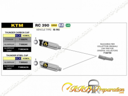 Kit silencieux ARROW THUNDER avec raccord pour collecteur d'origine pour KTM RC 390 et 125, DUKE 390 et 125 de 2017 à 2020