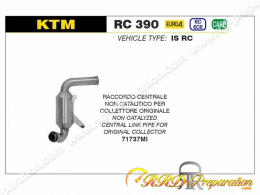 Raccord non catalysé ARROW pour silencieux PRO-RACE pour KTM RC 390 de 2017 à 2020