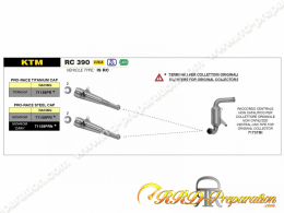 Kit silencieux ARROW PRO RACE avec raccord pour collecteur ORIGINE pour KTM RC 390 de 2017 à 2020